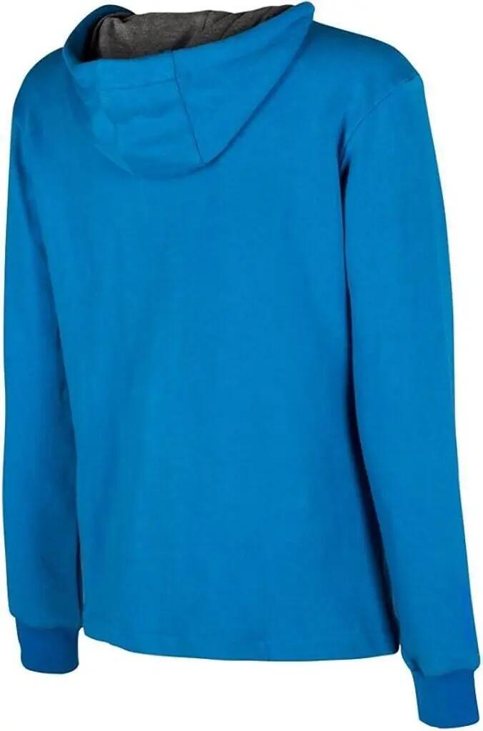 Felpa con zip - Sport - Uomo - Con cappuccio, tasca a marsupio - Blu 2/5