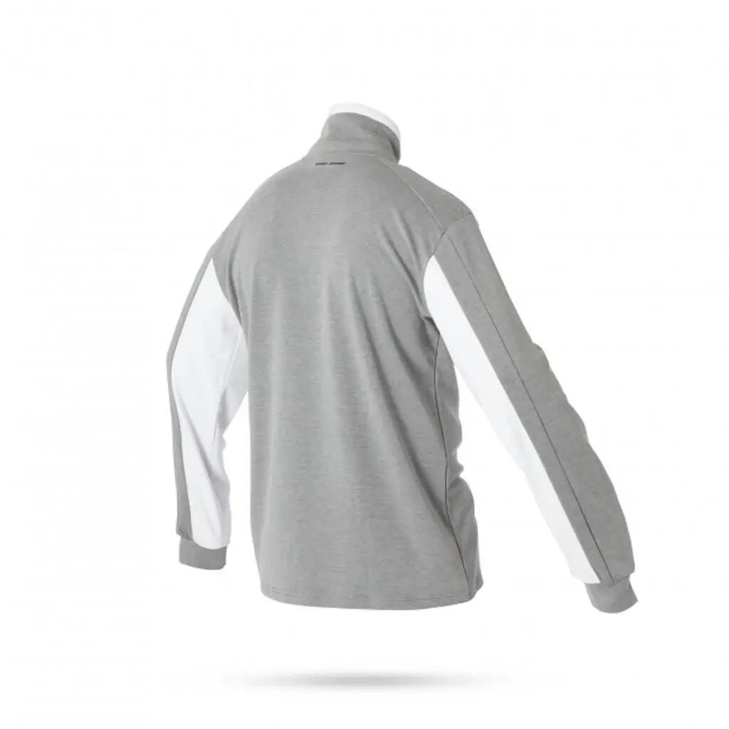 Sweatshirt mezza-zip - sport - uomo - comoda - grigio/bianco 2/5