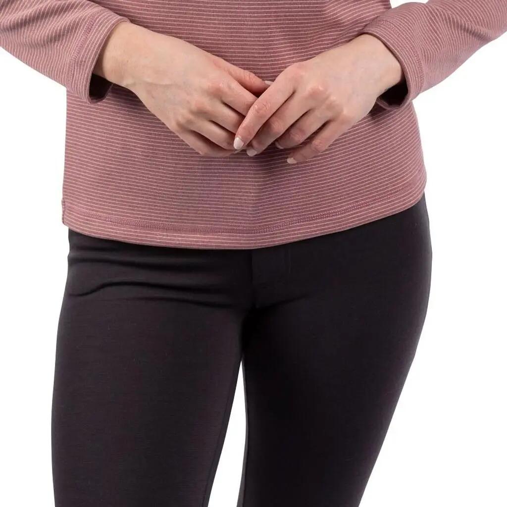 Pull femme à zip - Confort, col montant - Rose 6/7