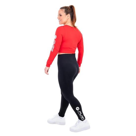 Damen - Fitness - Leggings - Hohe Taille, nahtlos - Schwarz