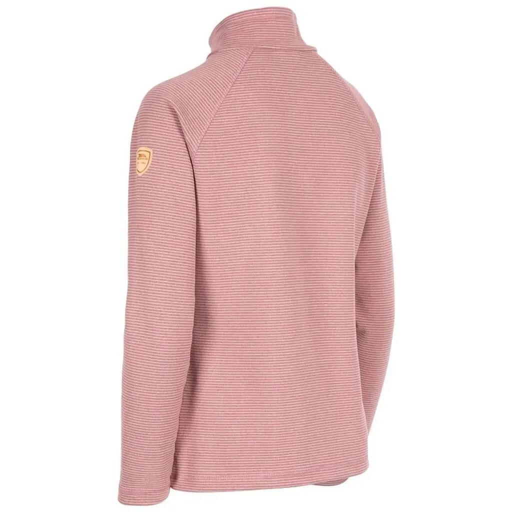 Pull femme à zip - Confort, col montant - Rose 4/7