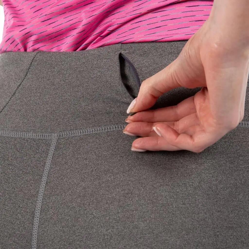 Leggings - Running e Yoga - Donna - Vita alta - grigio scuro 6/7