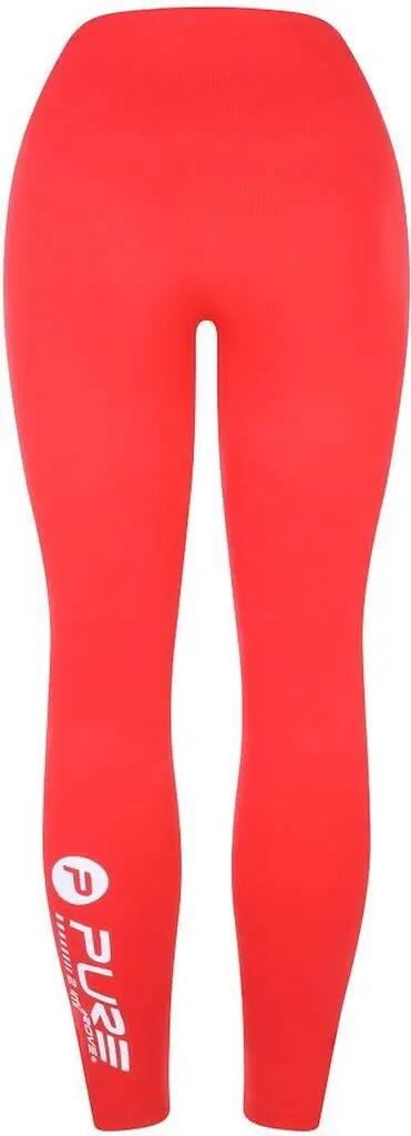 Leggings - Fitness - Donna - Vita alta, Senza cuciture - Rosso 2/7