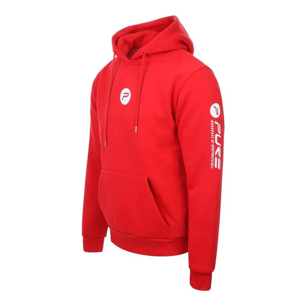 Sweat à capuche - Fitness - Uomo - Vestibilità perfetta - Rosso. 3/7
