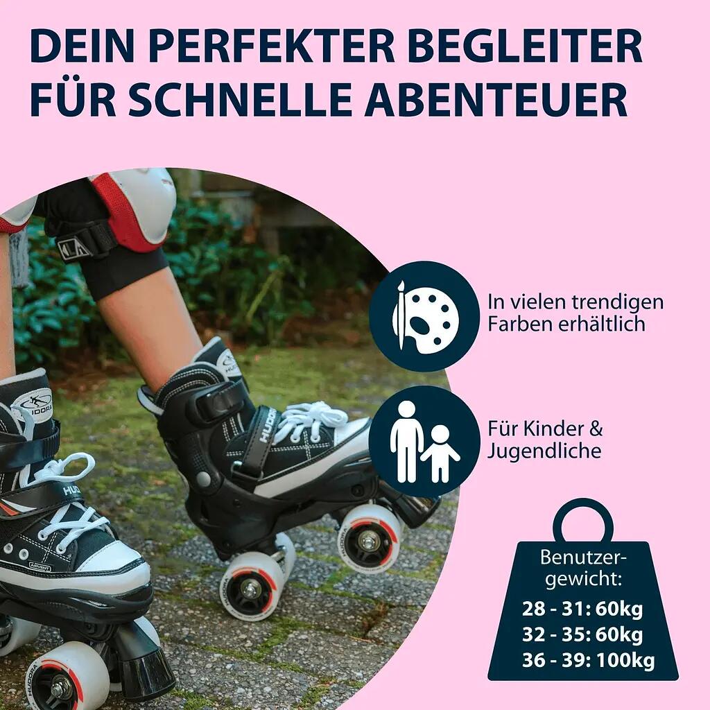 Patins à roulettes réglables Hudora, taille 36-39 4/7