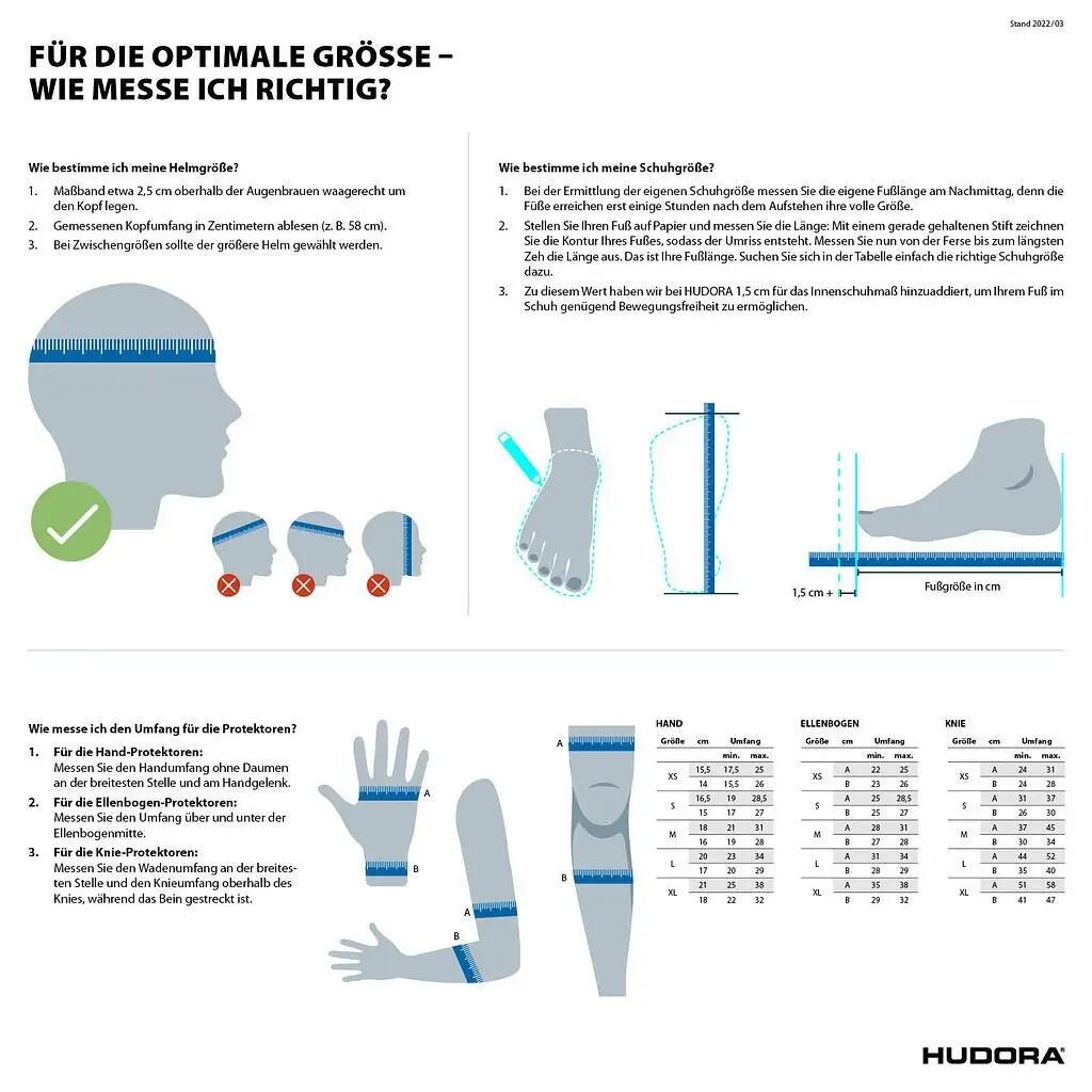 Biomechanical protection kit comfort Hudora 6/7
