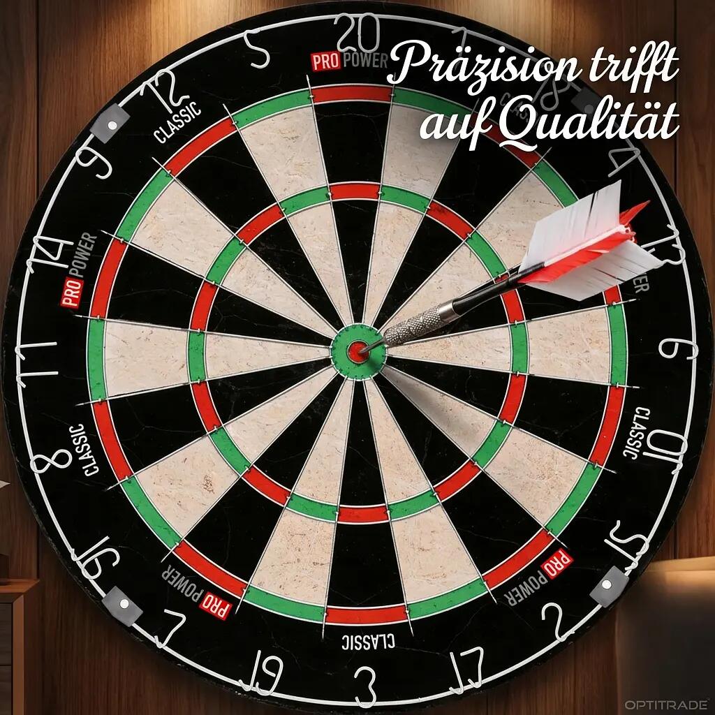 Dartboard - Darts - Sisal, langlebig, Turnierqualität - Pro Power Classic 6/6