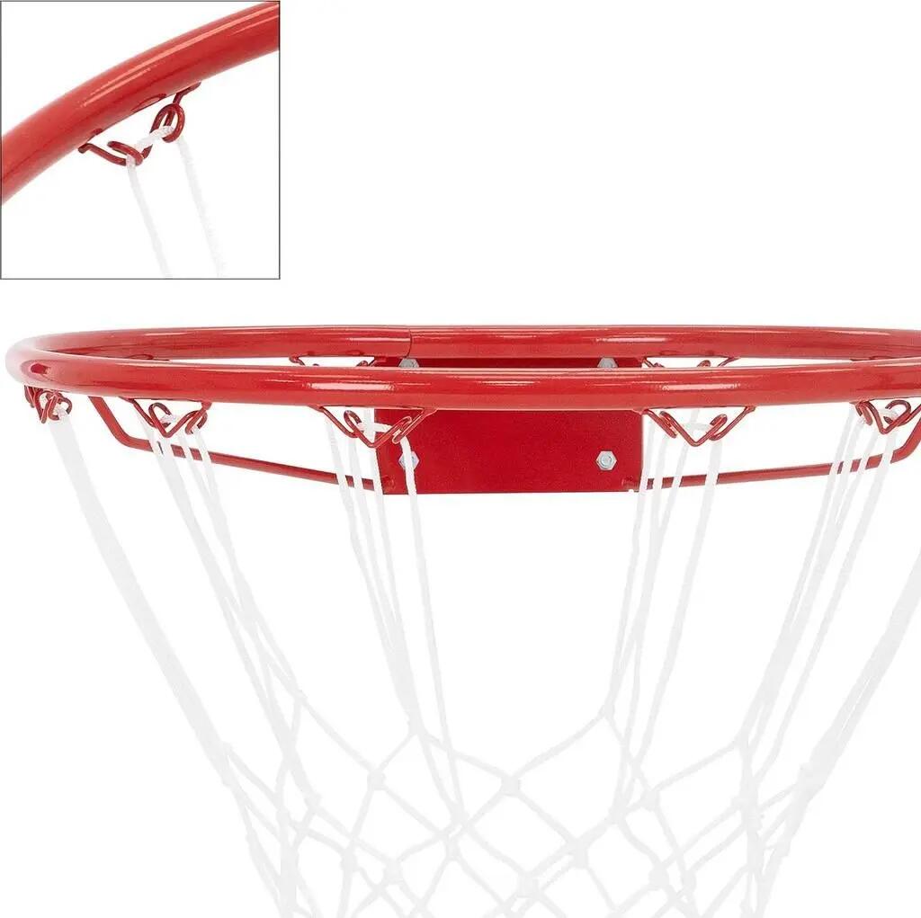 Canestro da basket - acciaio resistente alle intemperie - 45 cm - rosso 2/7