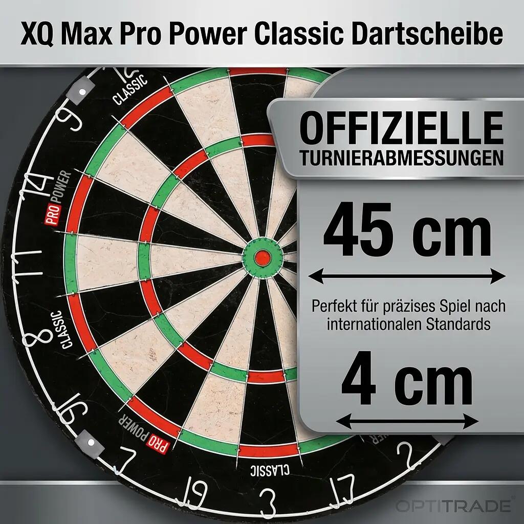 Dartboard - Darts - Sisal, langlebig, Turnierqualität - Pro Power Classic 4/6