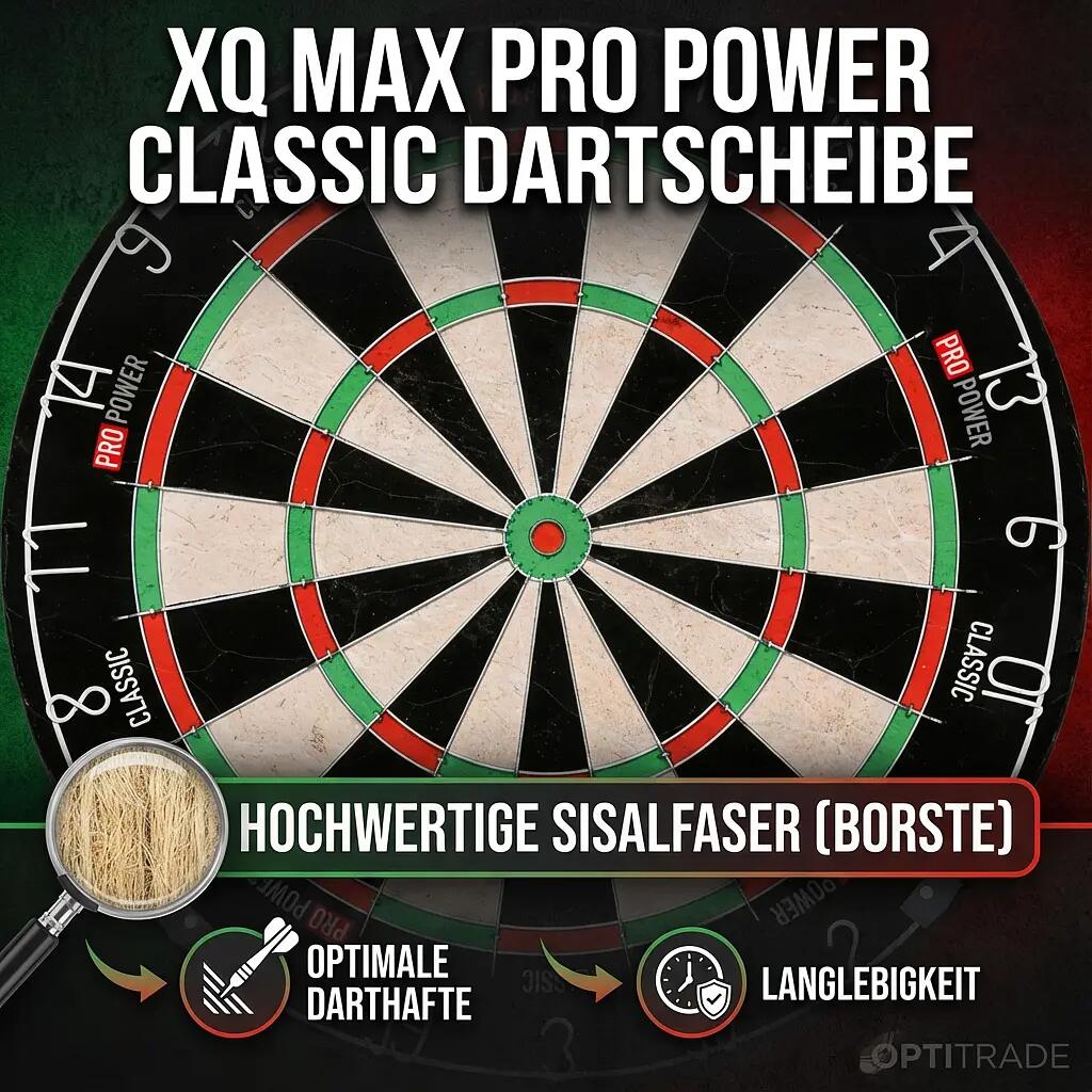 Dartboard - Darts - Sisal, langlebig, Turnierqualität - Pro Power Classic 2/6