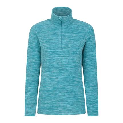 Polaire de Randonnée Femme Demi-Zip Chaude Respirante, Snowdon