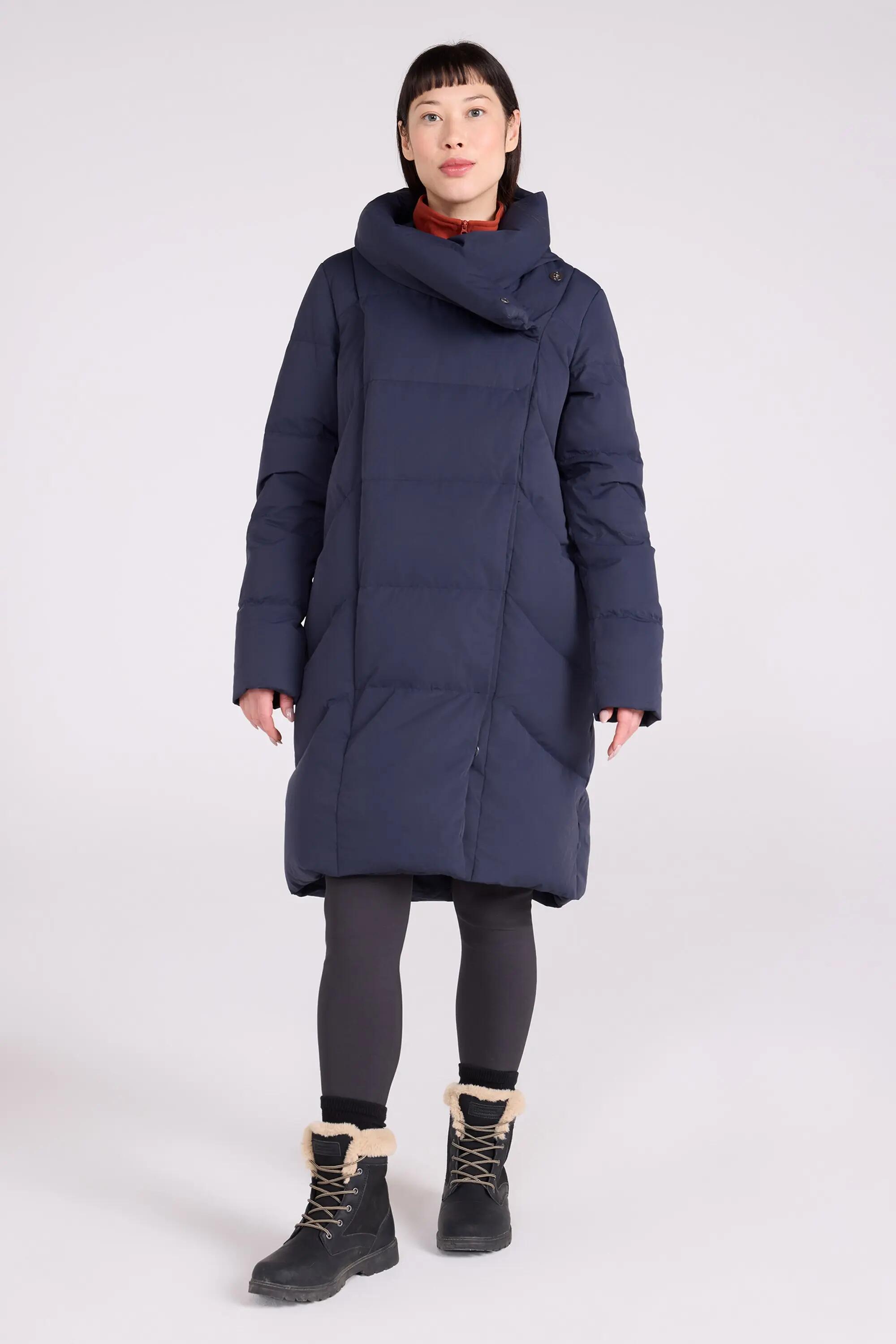 Doudoune de Randonnée Femme Longue Déperlante Capuche Duvet 600, Cosy Wrap II 2/15