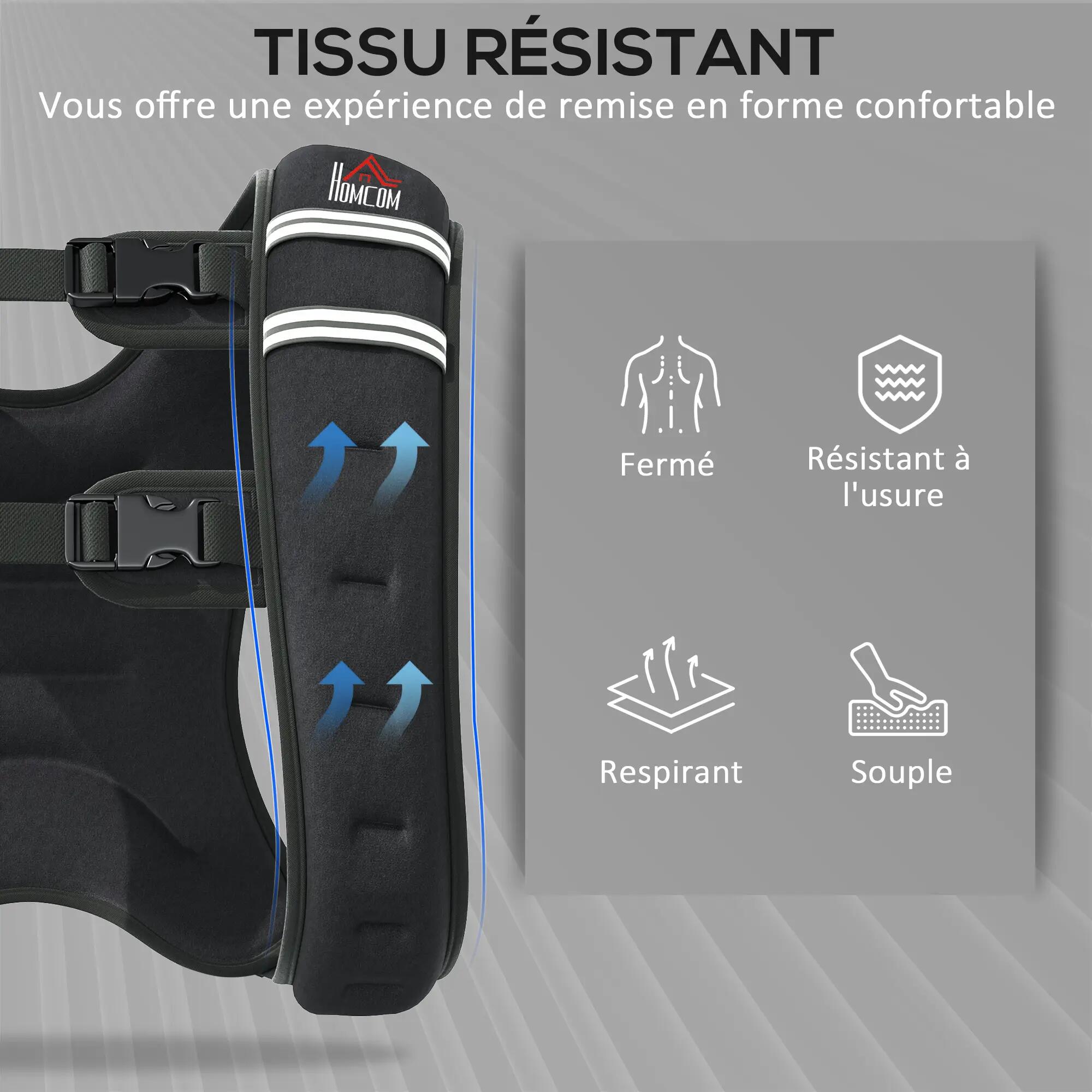 Gilet lesté de 8 kg, veste lestée, pour homme et femme, avec poche de rangement, 6/9