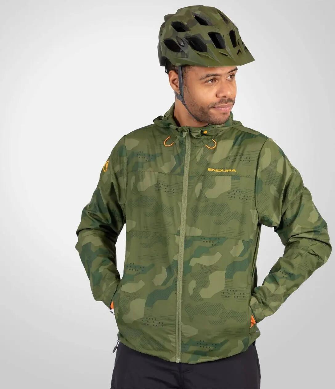Endura Hummvee Camo Windbreaker Jacket Green 3/7