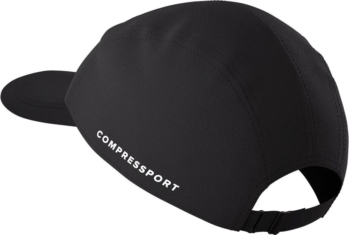 Boné de corrida 5 painéis preto corrida Unisex Preto Compressport 3/4