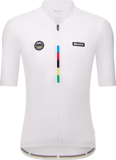Santini Mondo UCI Maglia a maniche corte bianco