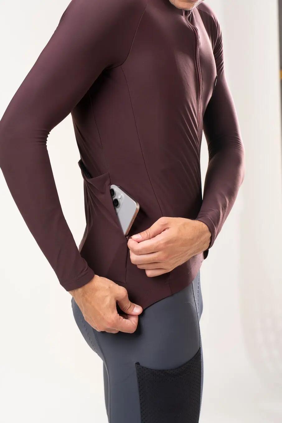 Maglia LeBram Off-Road mezza stagione a maniche lunghe Bordeaux 5/7