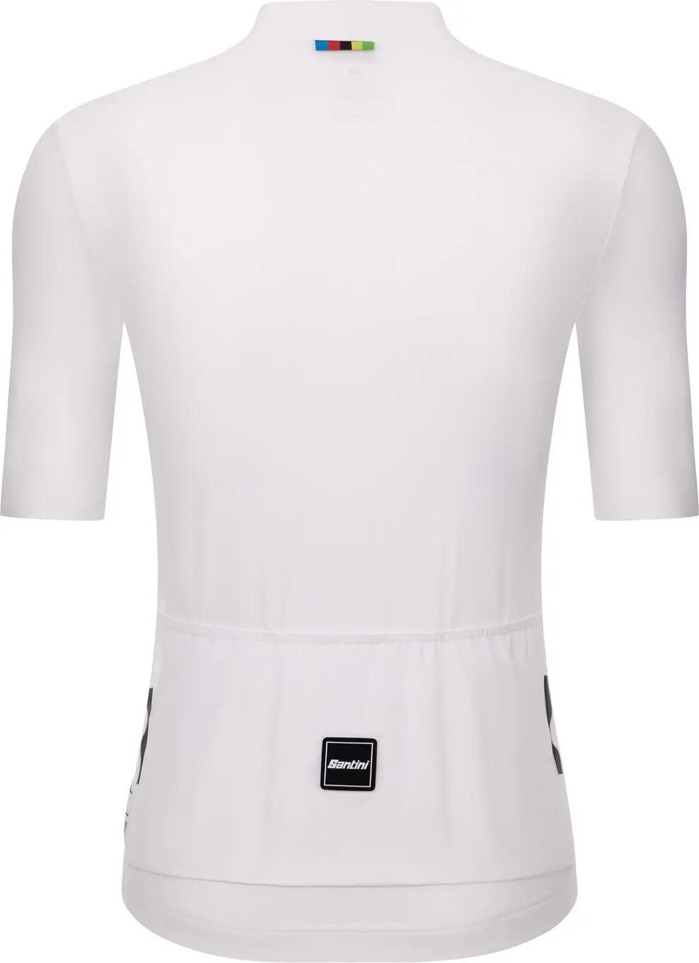 Maillot Manches Courtes Santini Mondo UCI Blanc 2/3