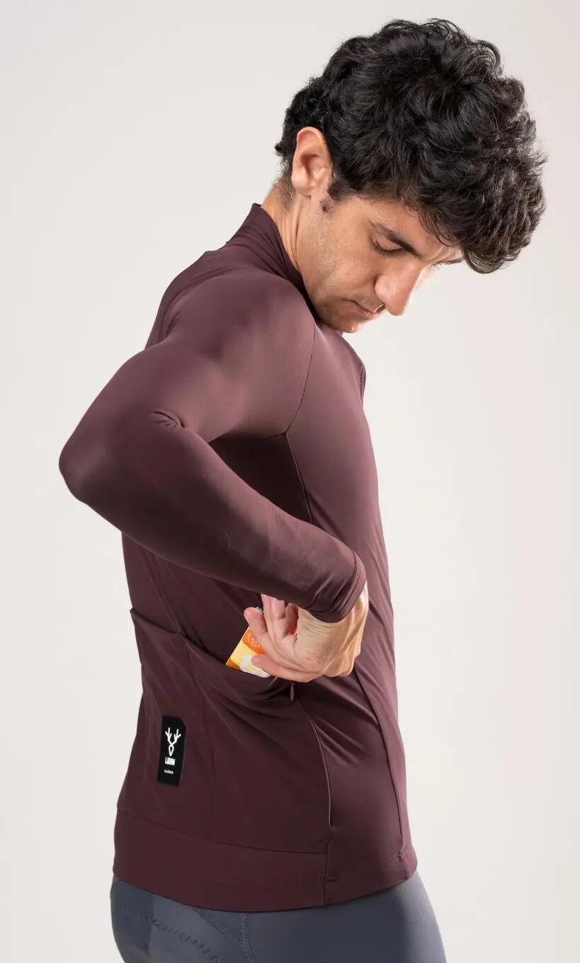 Maglia LeBram Off-Road mezza stagione a maniche lunghe Bordeaux 3/7