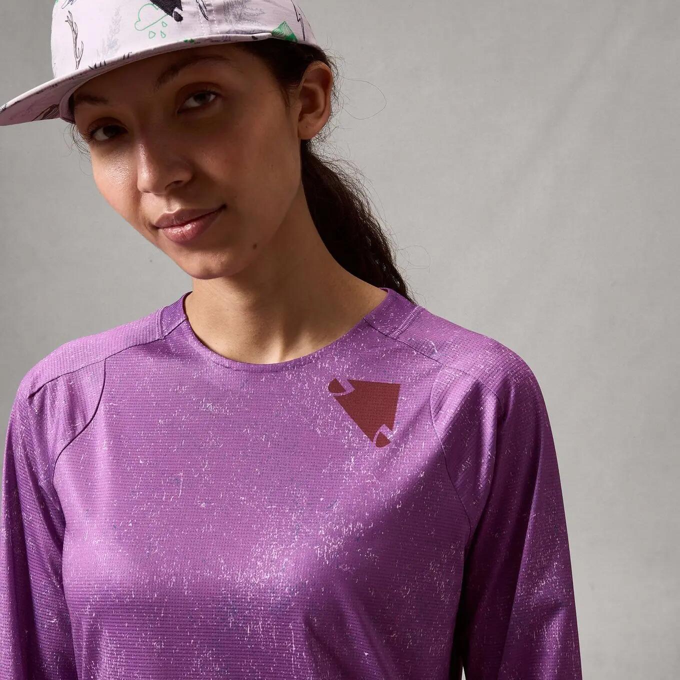Maillot Manches Longues Endura Singletrack Print Violet Femme 4/5