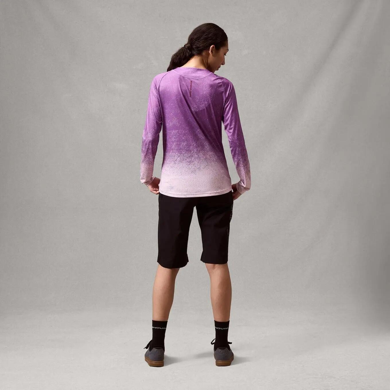 Maillot Manches Longues Endura Singletrack Print Violet Femme 3/5
