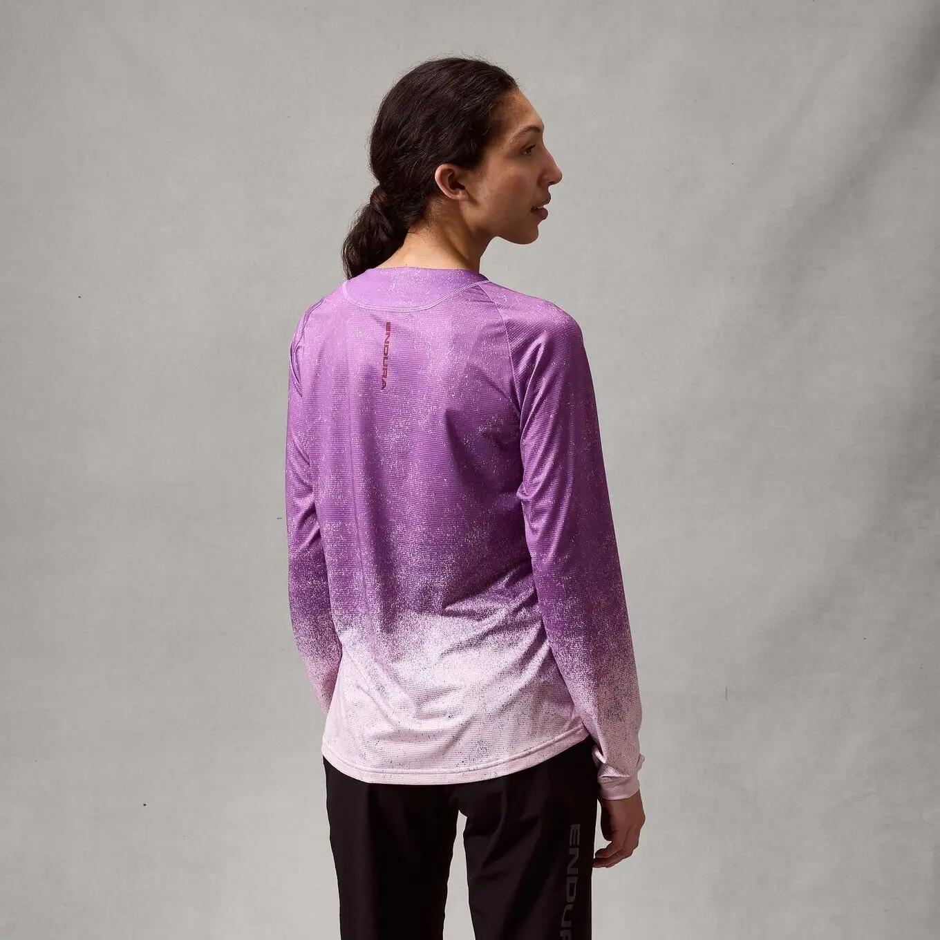 Maillot Manches Longues Endura Singletrack Print Violet Femme 2/5