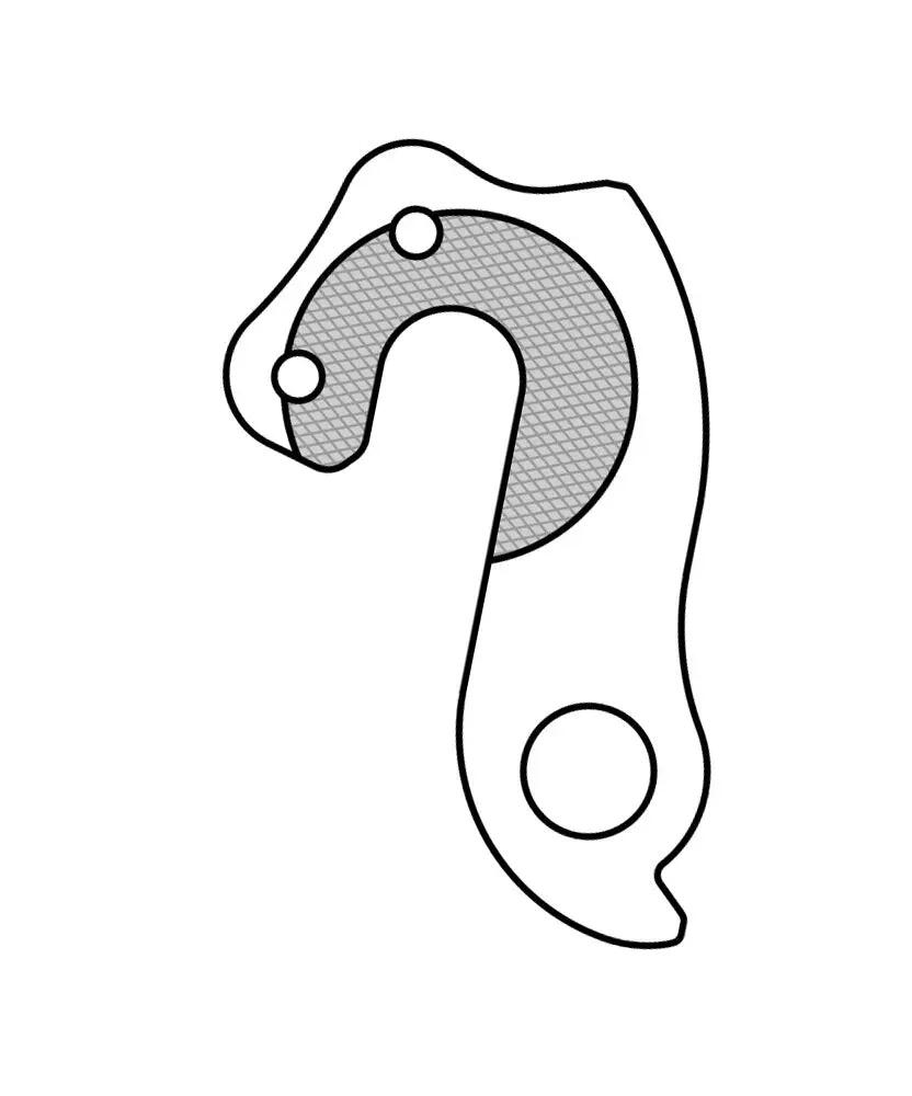 Patte derailleur alu  adaptable    cadre ghost (gh - 170) 6/6