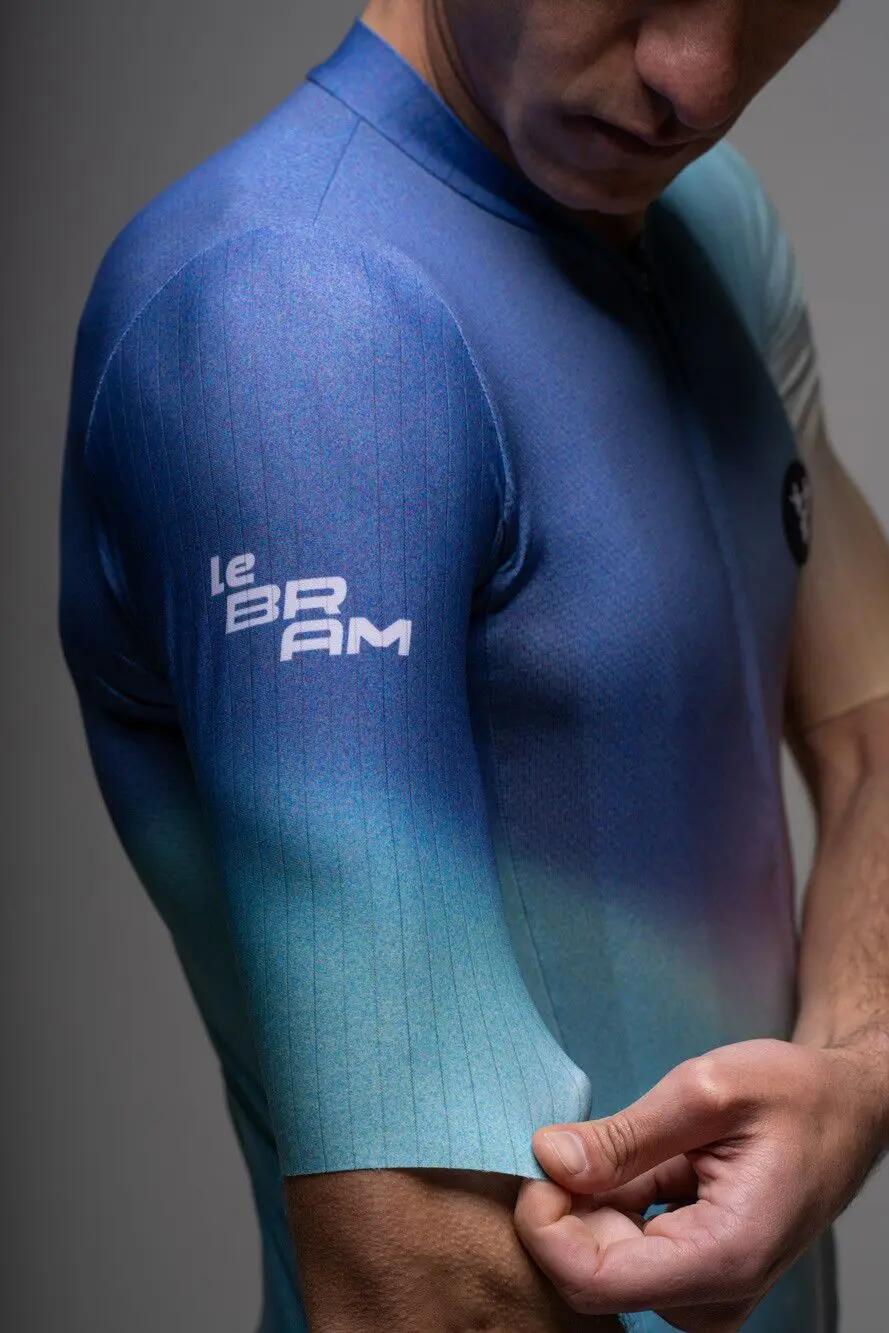 LeBram Race Aero-shirt met korte mouwen, groen en blauw 5/7