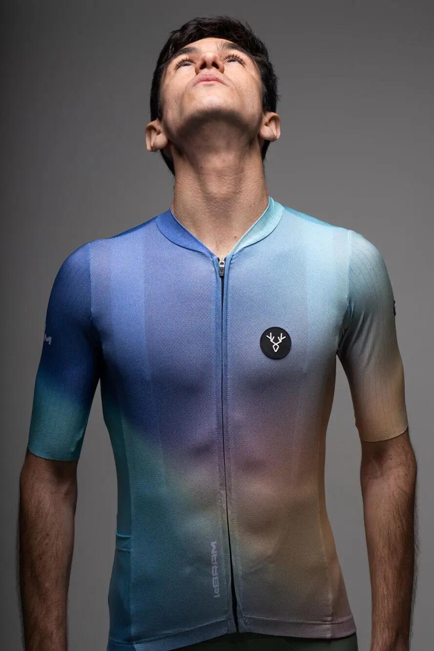 LeBram Race Aero-shirt met korte mouwen, groen en blauw 2/7