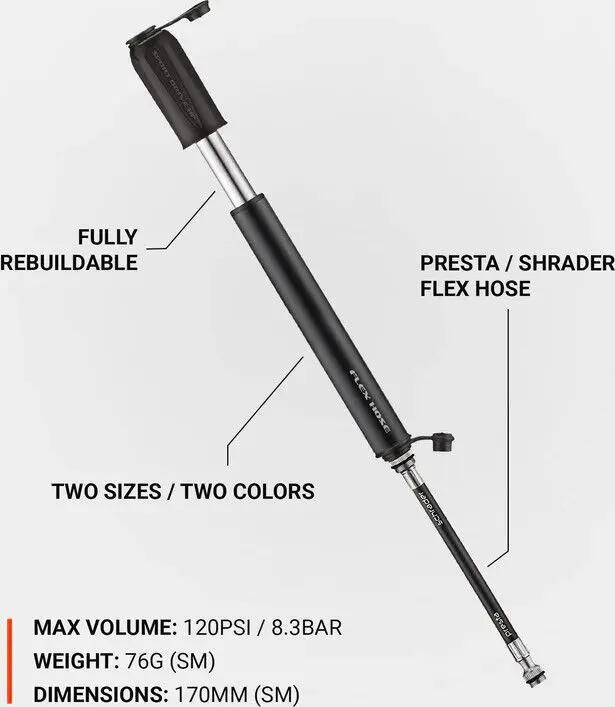 LEZYNE Pompe à main SPORT DRIVE HP Small Noir 5/5