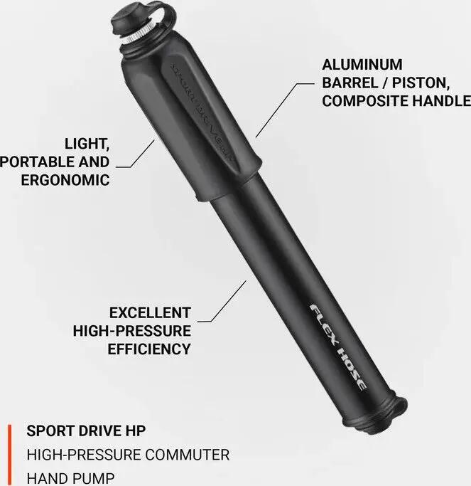 LEZYNE Pompe à main SPORT DRIVE HP Small Noir 4/5