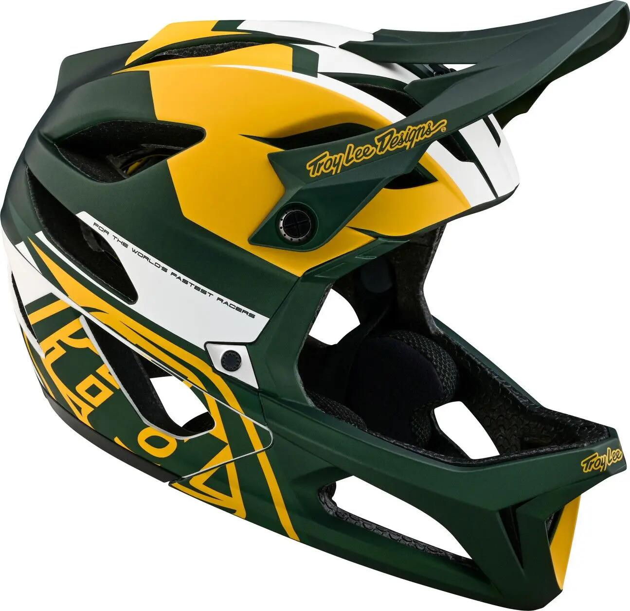 Casque Integral Troy Lee Designs Stage Mips Vector Vert/Jaune 6/7