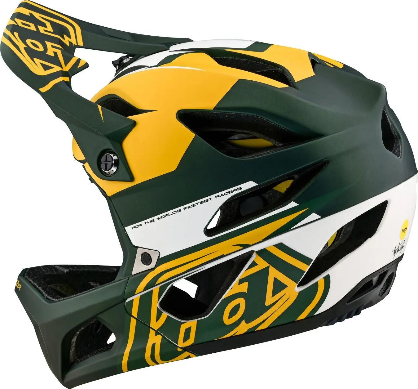 Casque Integral Troy Lee Designs Stage Mips Vector Vert/Jaune 2/7