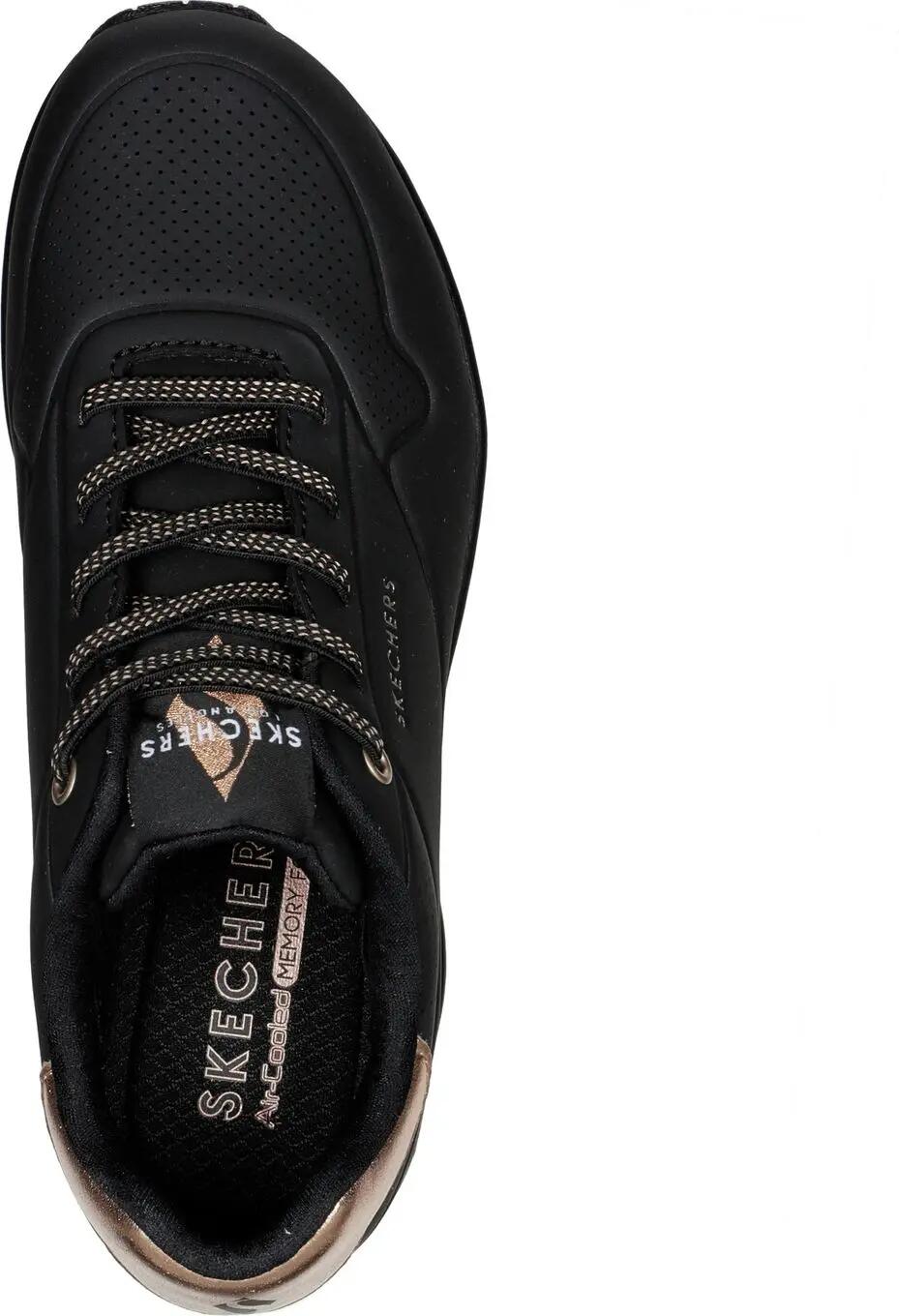 Sapatos Lifestyle Skechers Uno Shimmer Away Preto para Mulher 3/5