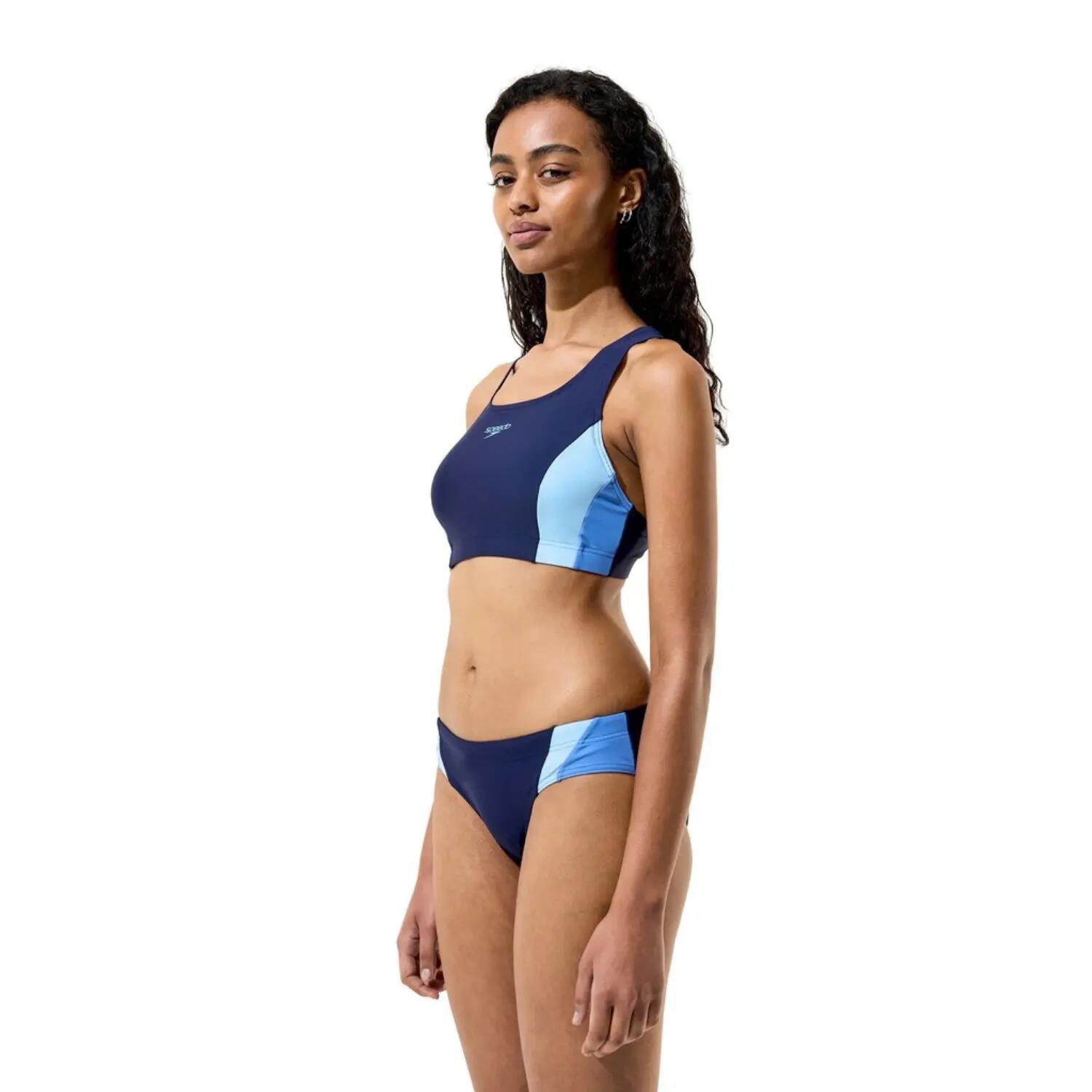 Speedo Colorblock Bikini Damen schwarz chlorbeständig 2/5