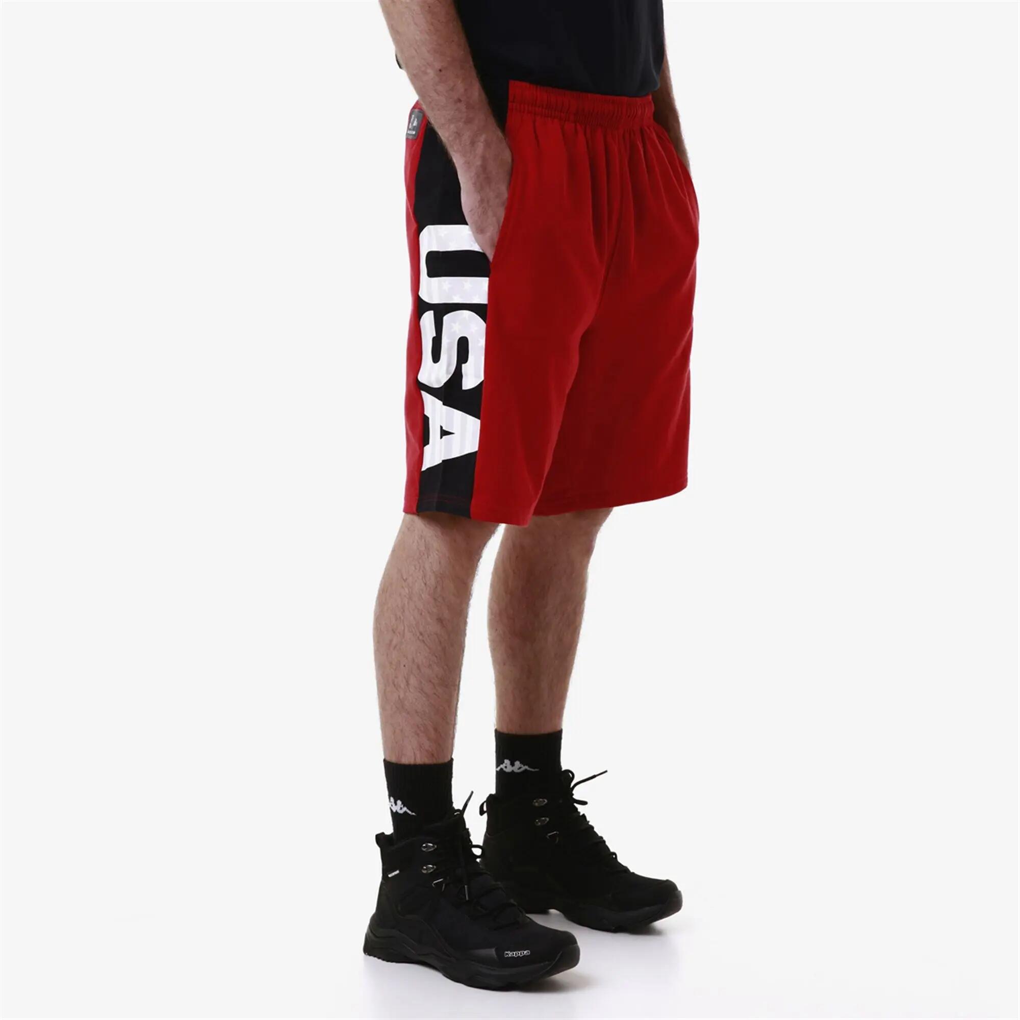Short de sport pour homme / femme rouge pour ski 6/7