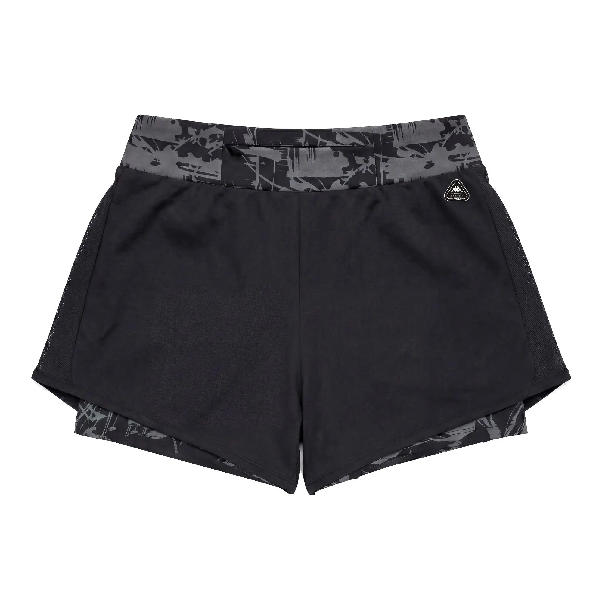 Pantaloncini sportivi da donna in poliestere nero da training 3/3