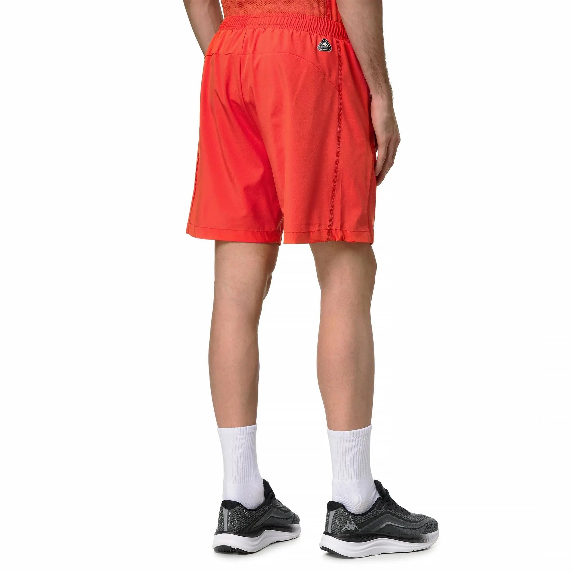Pantaloncini sportivi da uomo in poliestere arancione da training 6/6