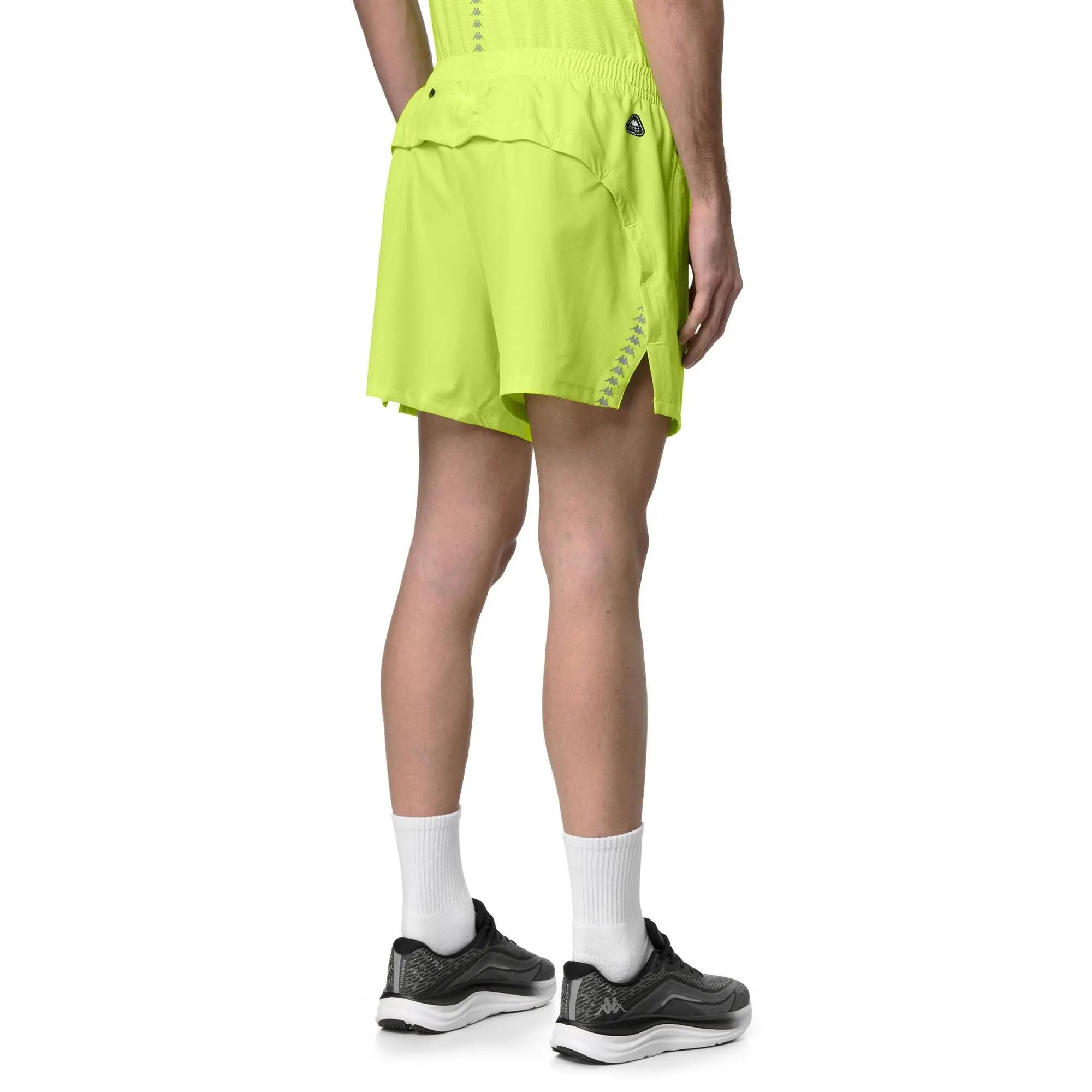 Pantaloncini sportivi da uomo in poliestere verde da running 6/6