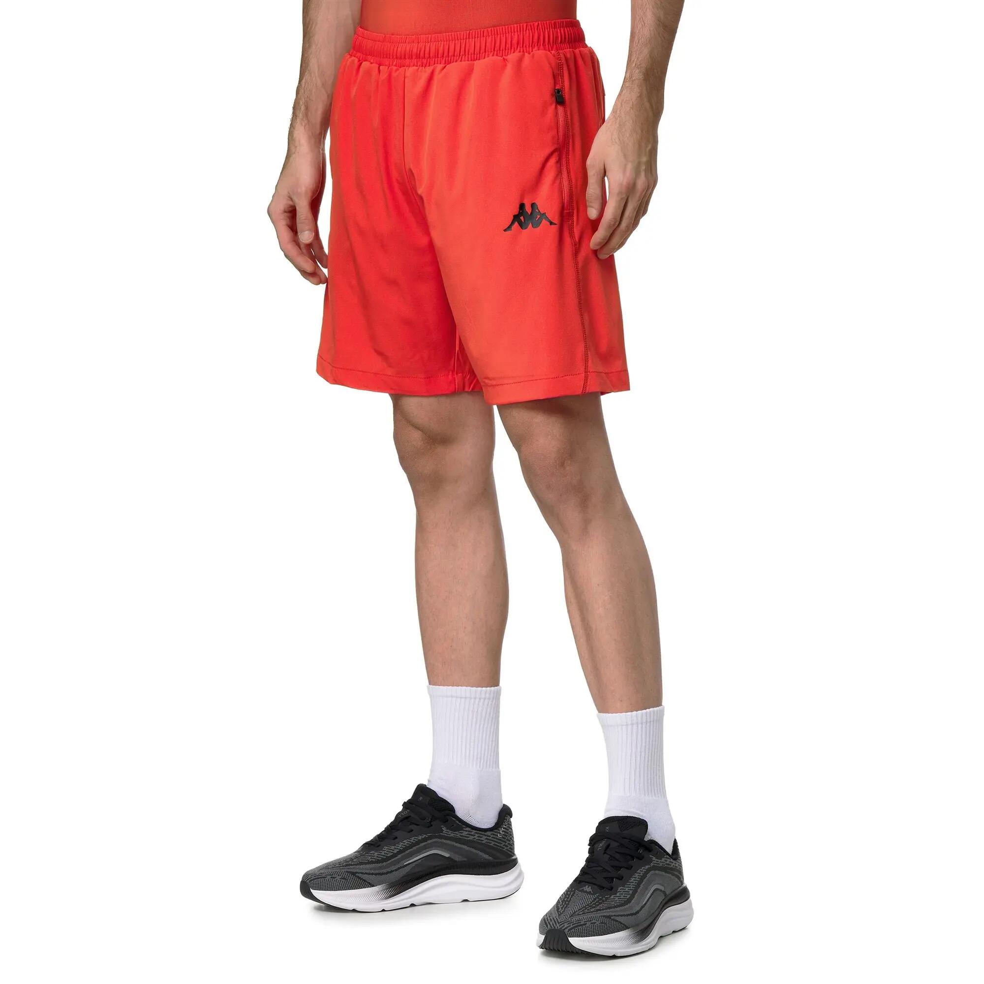Pantaloncini sportivi da uomo in poliestere arancione da training 5/6