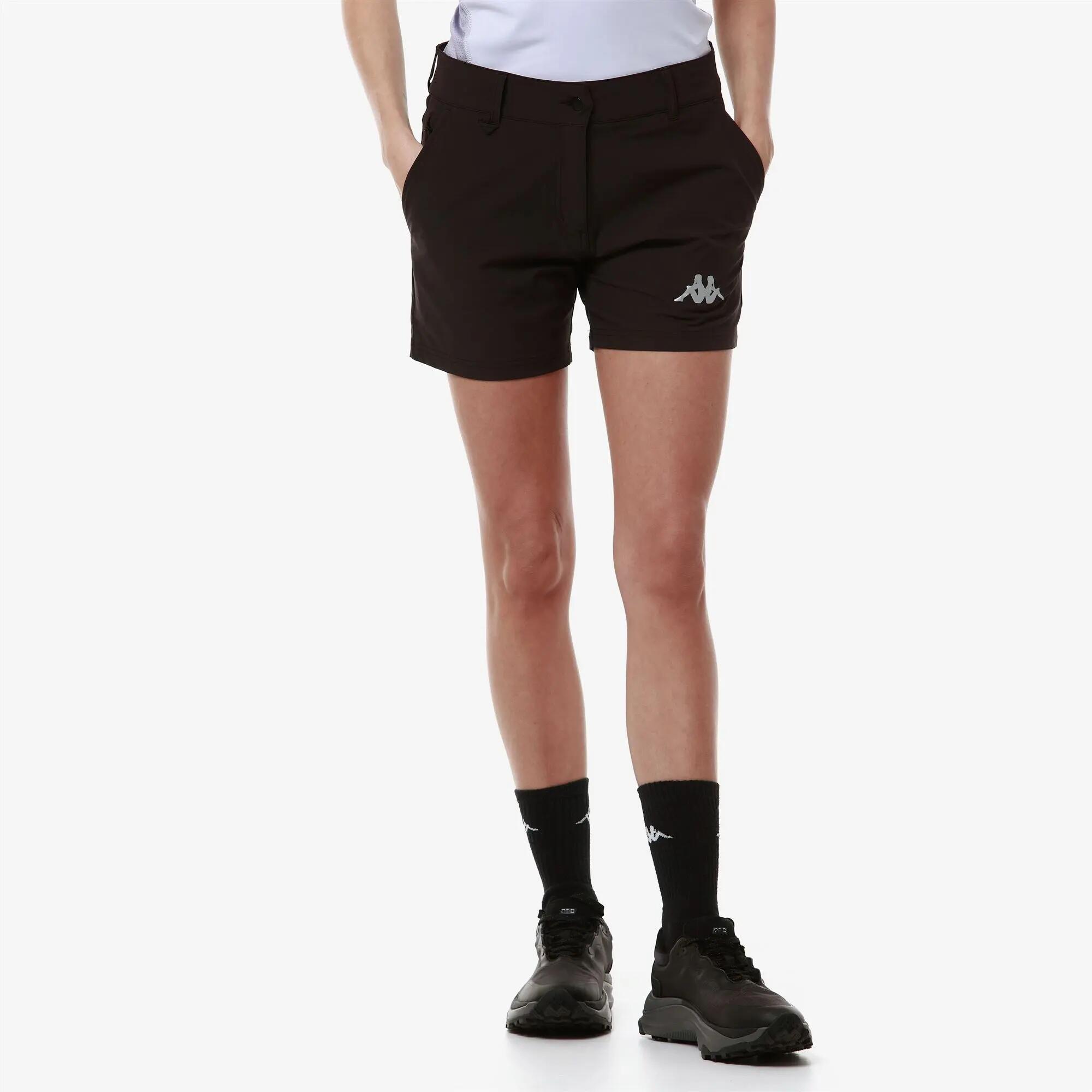 Pantaloncini sportivi da donna in nylon marrone da outdoor 5/7