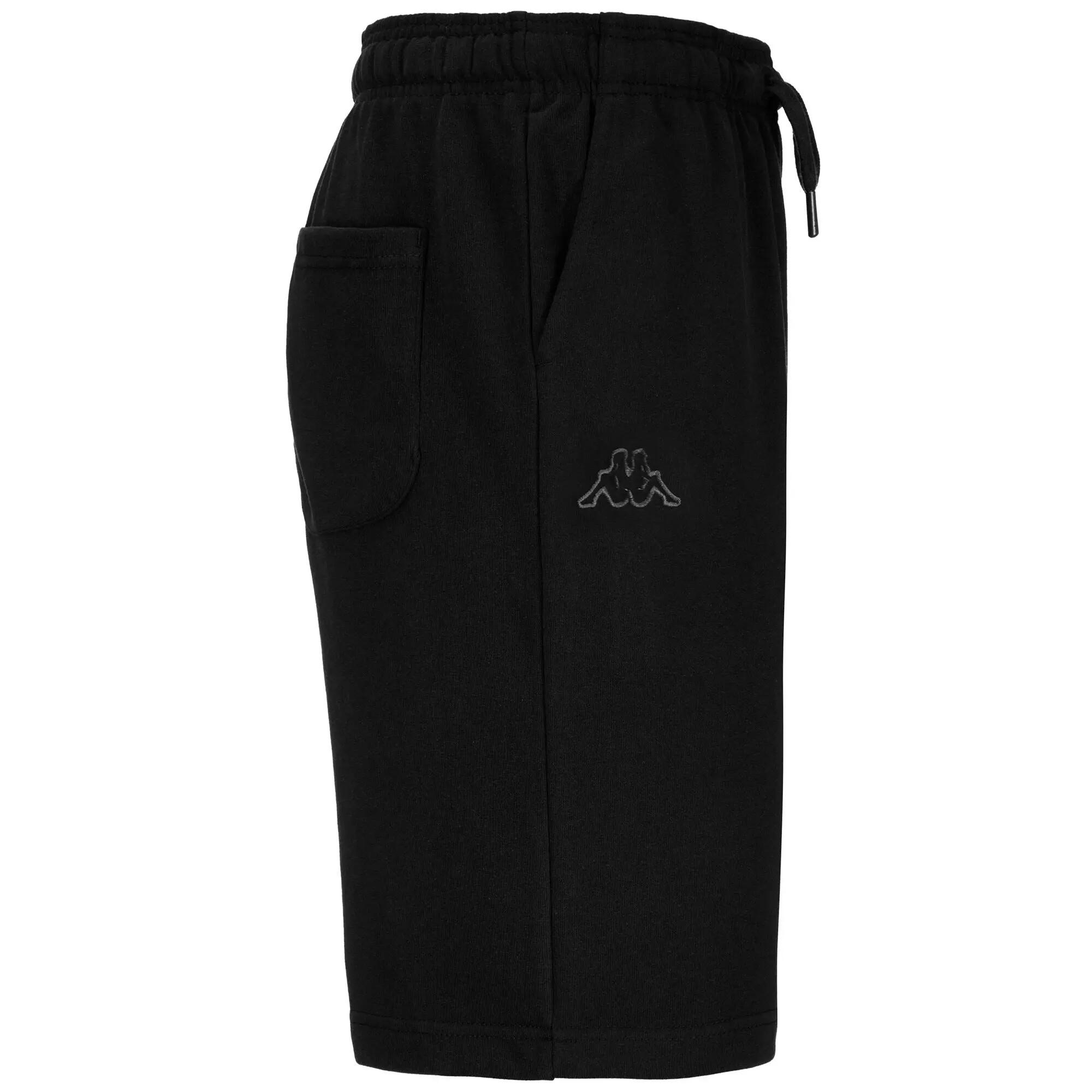 Pantaloncini sportivi da uomo in cotone nero da palestra 2/5