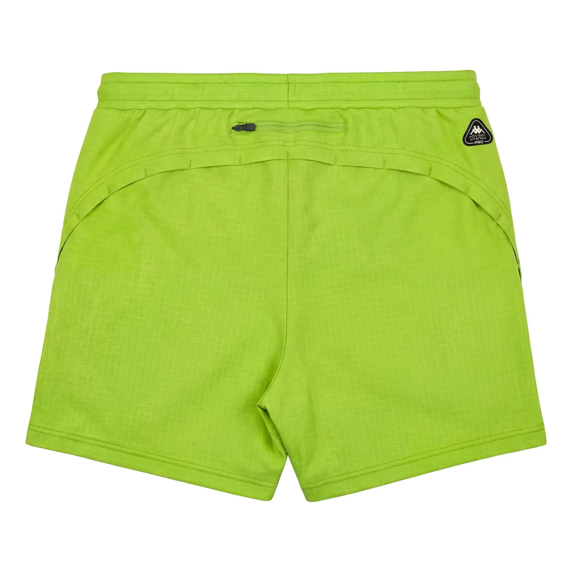 Pantaloncini sportivi da uomo in poliestere verde da running 3/6