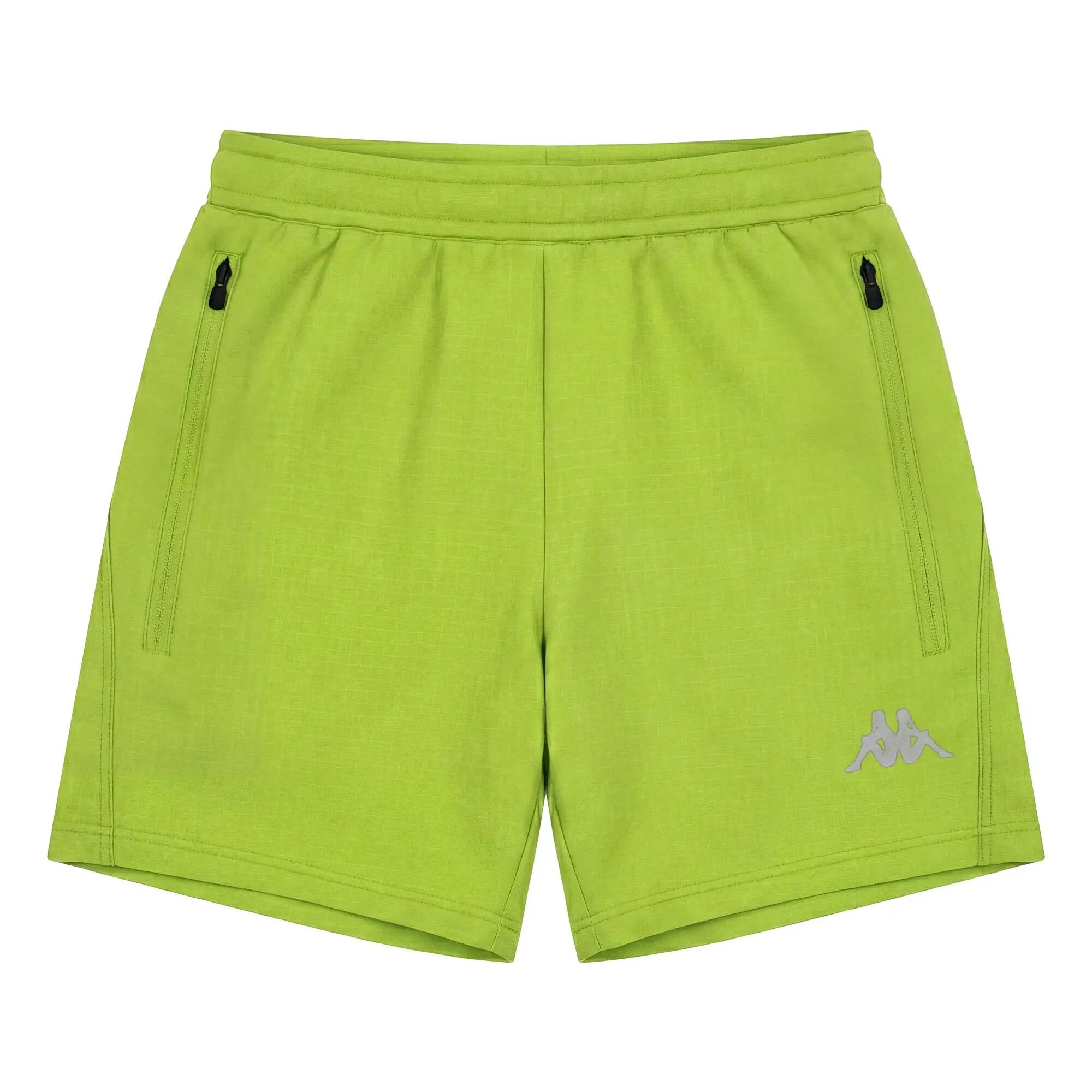 Pantaloncini sportivi da uomo in poliestere verde da running 2/6