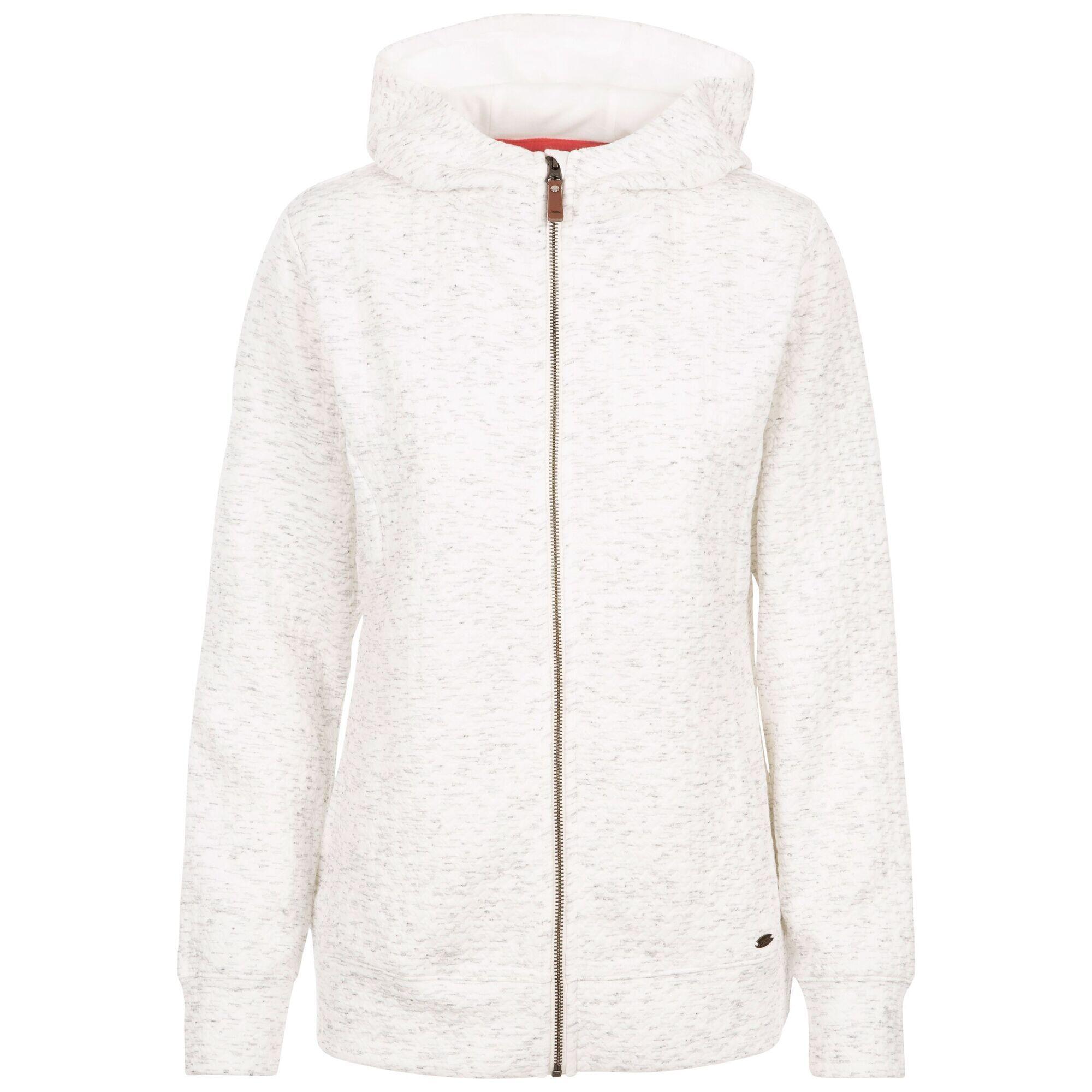 TRESPASS Felpa Con Cappuccio E Zip Intera Donna Trespass Winnie Bianco Fantasma Marna