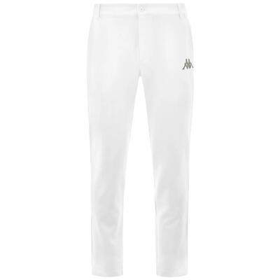Pantaloni tuta da uomo in nylon bianco da golf