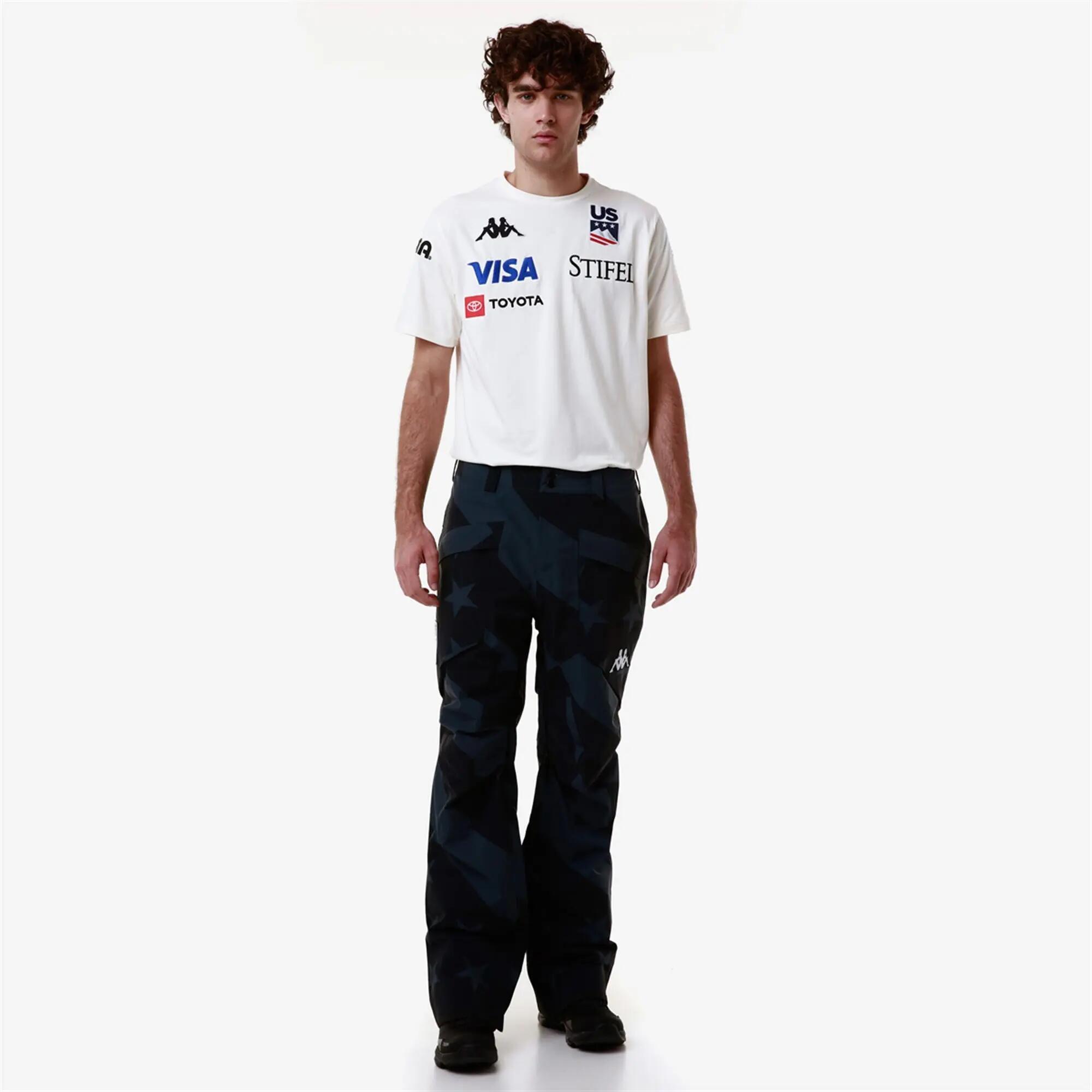 Pantaloni da uomo donna in poliestere blu da snowboard 1/7