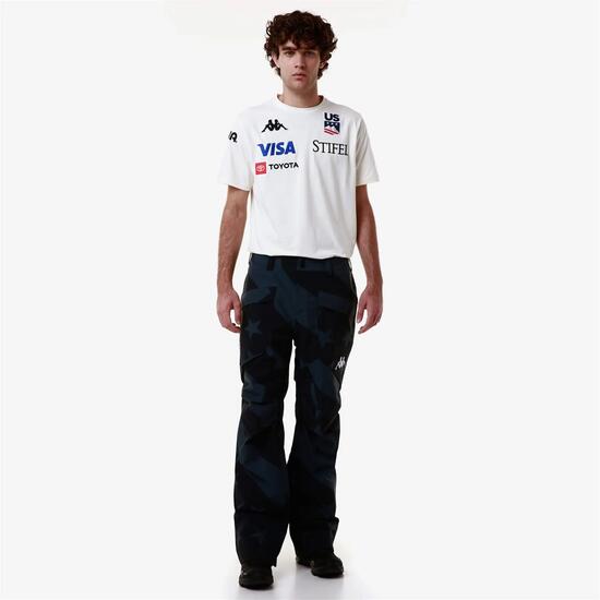 Pantaloni da uomo donna in poliestere blu da snowboard