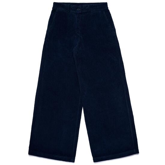 Pantaloni da donna in cotone blu da casual