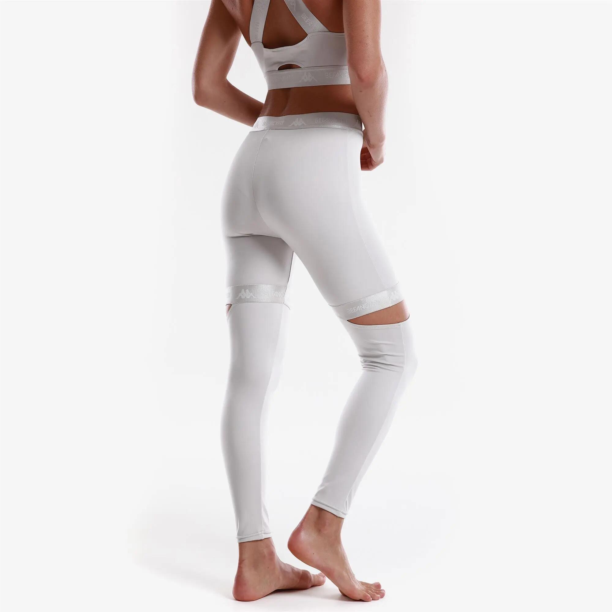 Pantaloni tuta da donna in nylon grigio da sport street 5/7